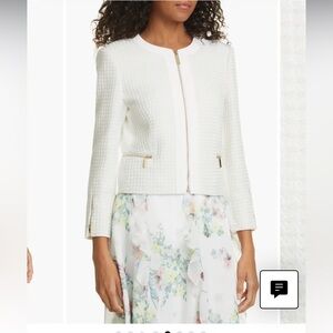 XS Ted Baker London: Ivory Cropped Jacket NWT